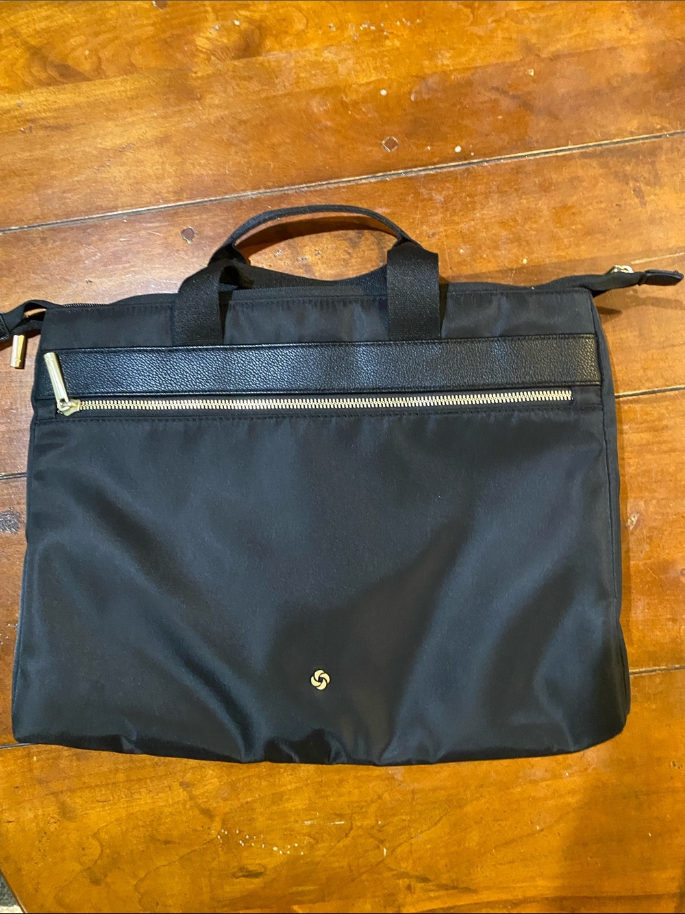 Samsonite Black Laptop Tote with Gold Accents